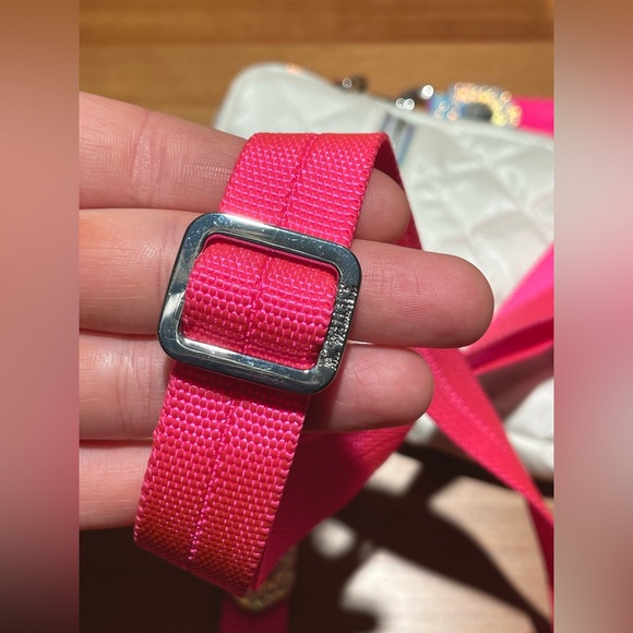 MZ WALLACE Micro Crosby Quilted Nylon Crossbody Bag In Pearl - Picture 12 of 16